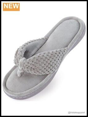 Women's Memory Foam Flip Flop Slippers Adjustable Thong Open Toe Anti-Slip